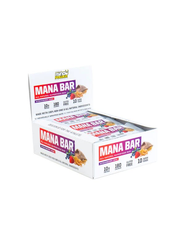 Ryno Power Mana Protein Bar Strawberry Acai 12pk