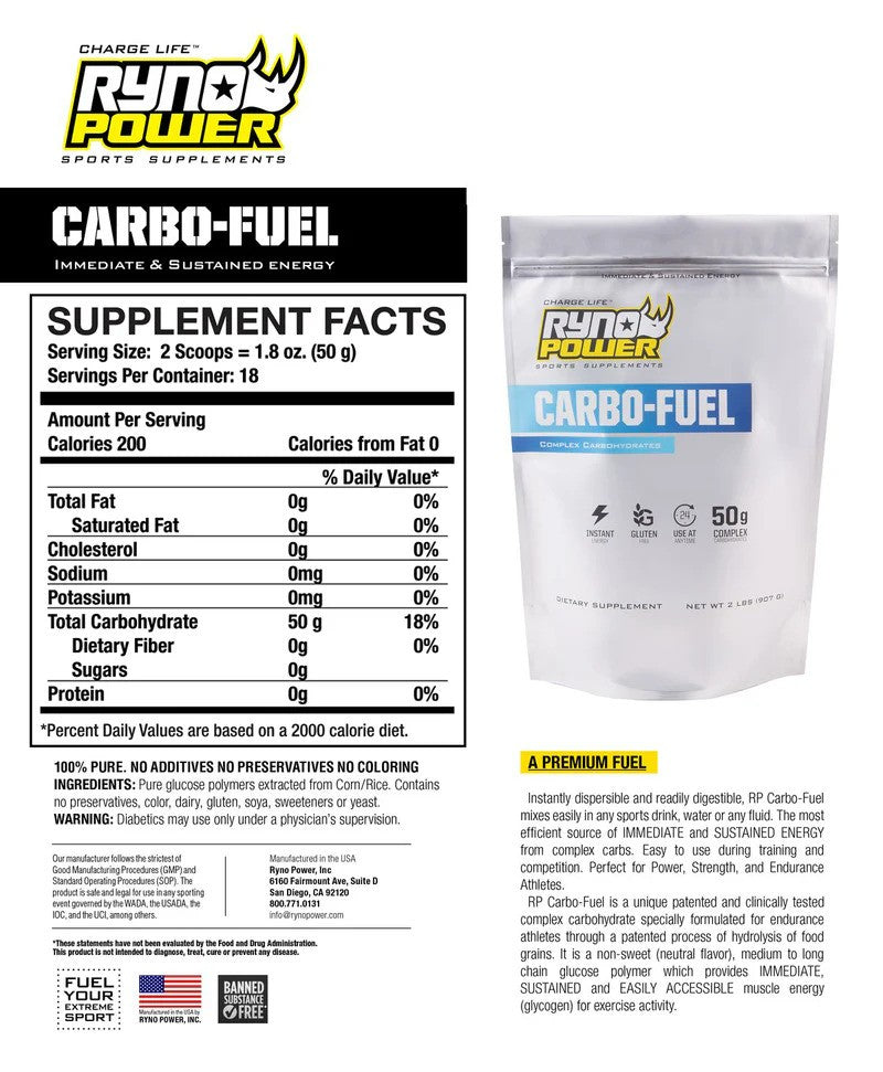 Ryno Power Carbo Fuel Stimulant-Free Drink 450 g