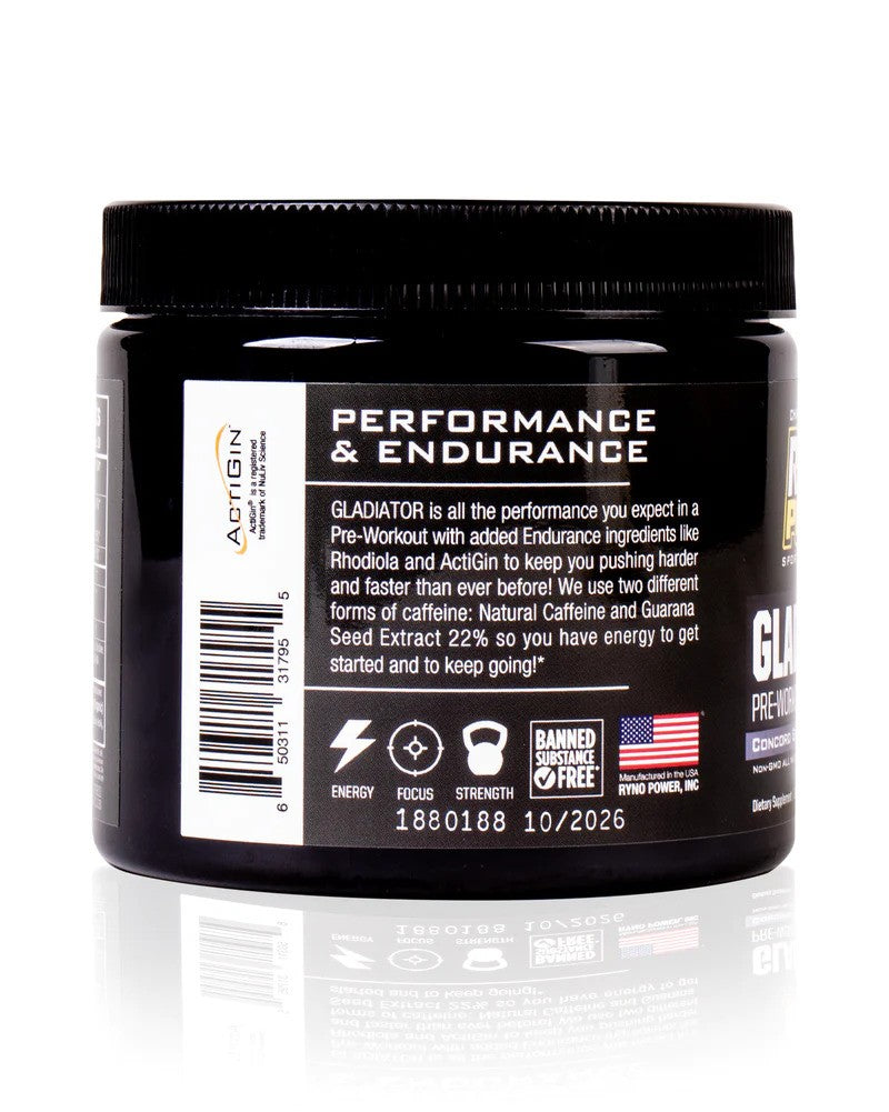 Ryno Power Gladiator Tub Concord Grape 150g