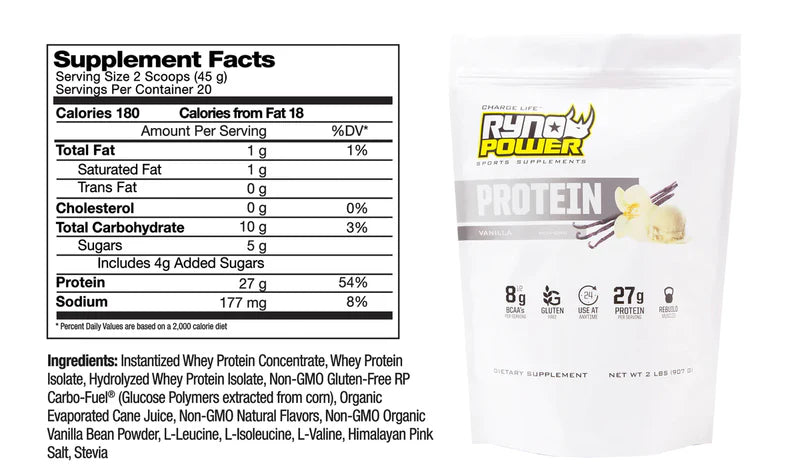 Ryno Power Protein Premium Whey Powder 450g